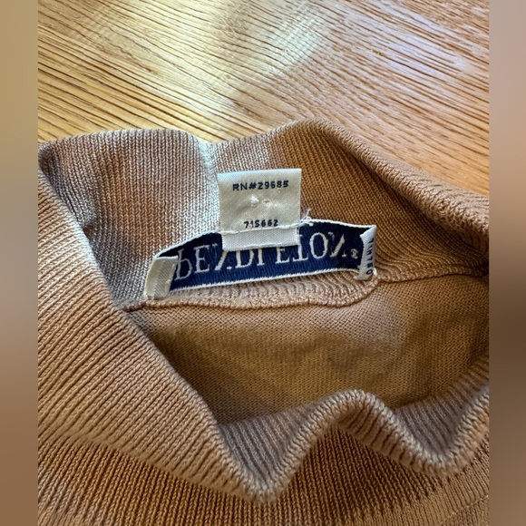 Pendleton Tan Mock Neck Pullover Sweater Silk Blend Women’s Size Large - Picture 3 of 5